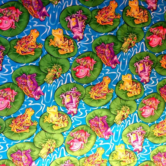 Frog Prince Fabric By The Yard Fabri Quilt Crafting Quilting Design 8334 Lily - Picture 1 of 5